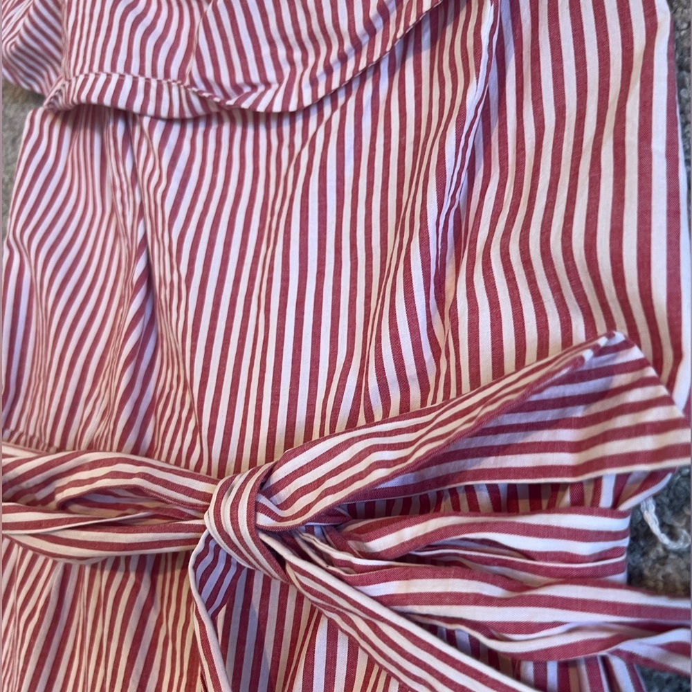 The cutest pinstripe jumpsuit